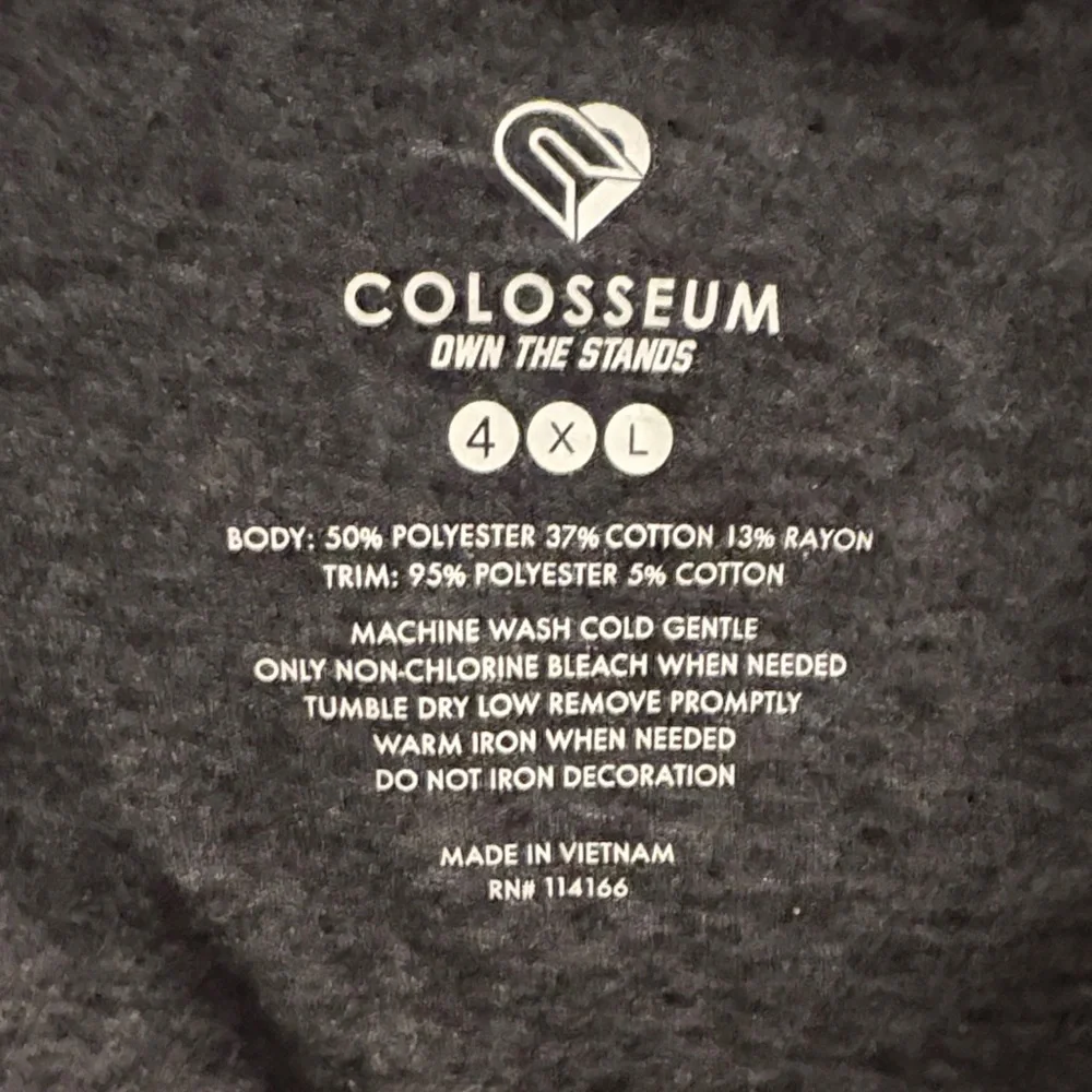 Colosseum Penn State Charcoal Hooded Open Cardigan with Navy Trim - Picture 2 of 5